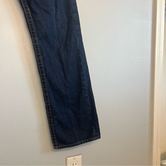 True Religion Womens Straight Leg Jeans Flap Pocket Sz 31 Slim Fit Retro Western - Picture 9 of 15
